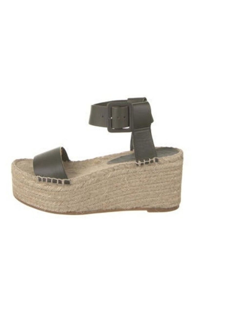 Vince Chunky platform leather espadrille color military green size 10M